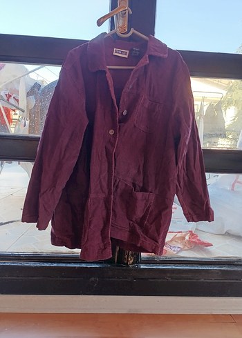 Bordo Süet Midi Boy Ceket
