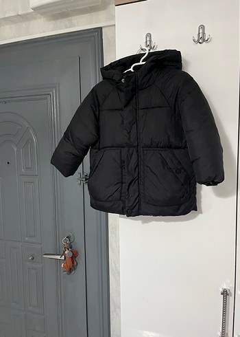 Erkek Çocuk Siyah fermuar Düğmeli Mont orijinal zara