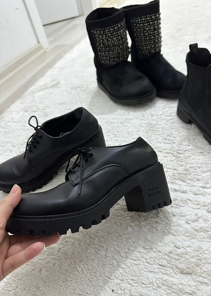 Kadın siyah casual ayakkabı - Görsel 2