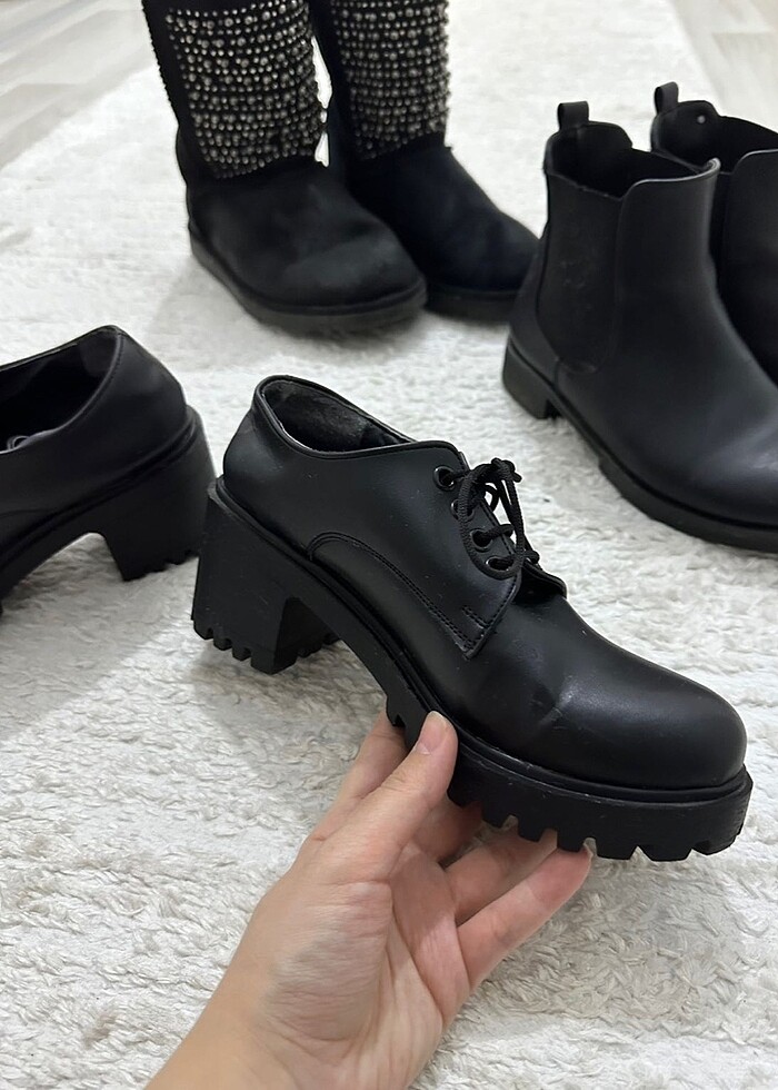 Kadın siyah casual ayakkabı - Görsel 4