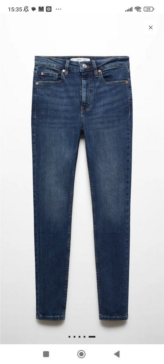 Kadın yüksek bel Dar Kesim Kot Pantolon - Görsel 3