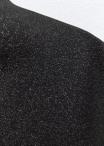 Simli kumaş Siyah Mini kısa Elbise - Görsel 3