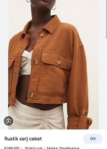 xs Beden turuncu Renk Stradivarius serj keten crop ceket