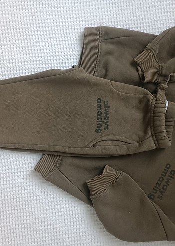 Erkek Çocuk Haki Oversize Eşofman Takımı - Görsel 2