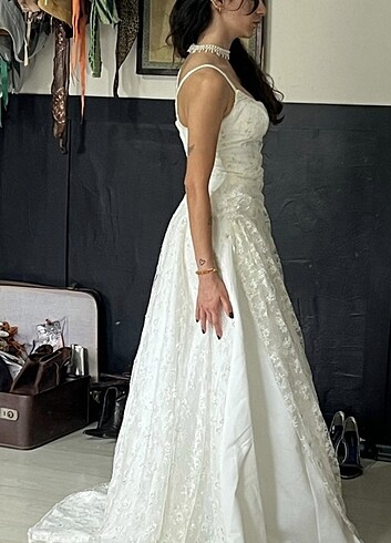 Vintage zarif gelinlik - Görsel 6