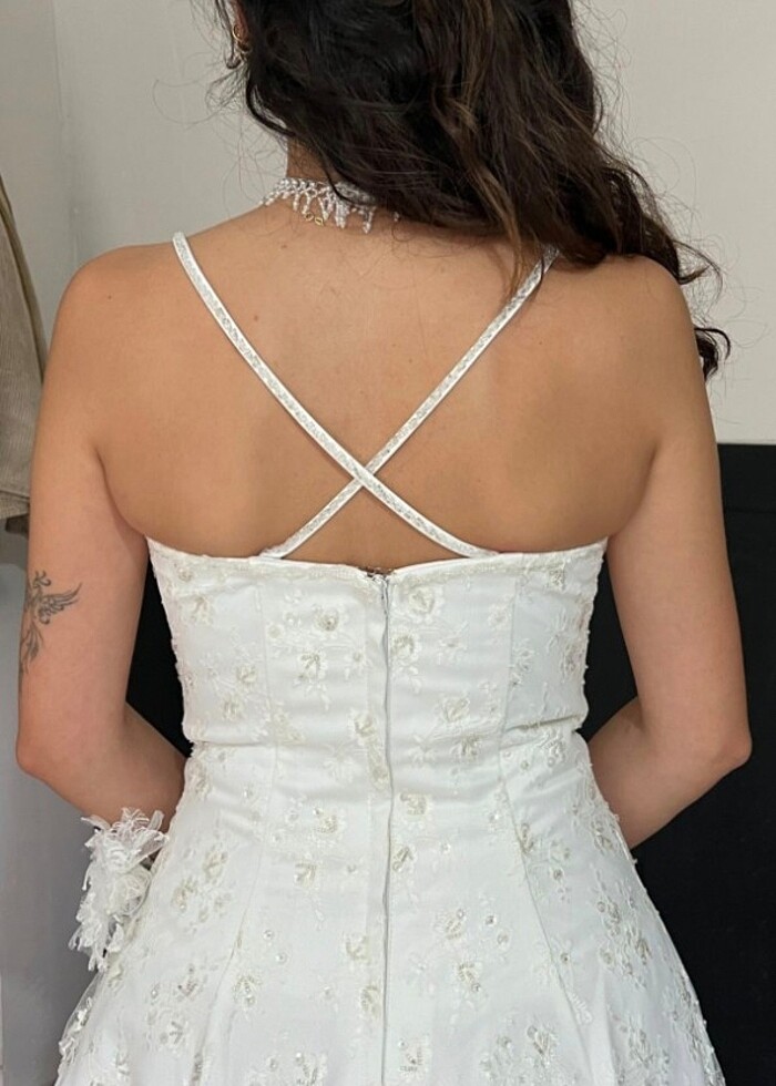 Vintage zarif gelinlik - Görsel 5