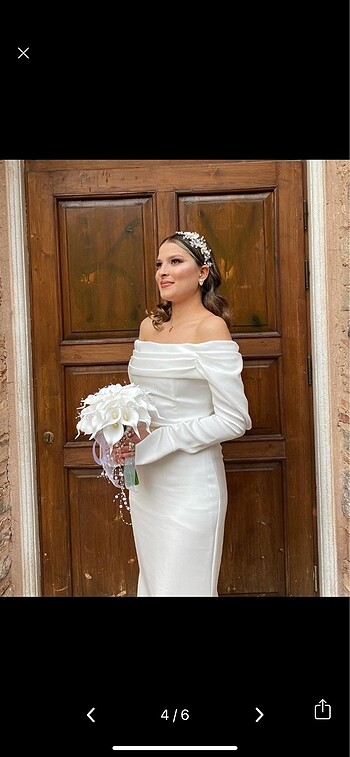 36 Beden beyaz Renk Nikah elbisesı