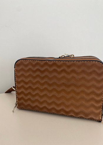 Kahverengi Yılan Desenli Kadın Deri Çanta - Görsel 2