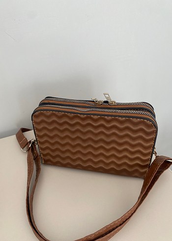 Kahverengi Yılan Desenli Kadın Deri Çanta - Görsel 3
