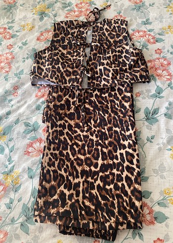 Leopar Desenli Fırfırlı Yelek - Görsel 5