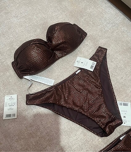 s Beden kahverengi Renk Calzedonia S/M bikini takımı