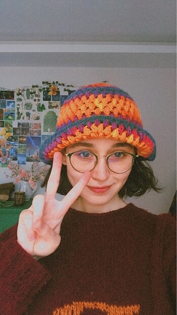 Yun orgu sapka