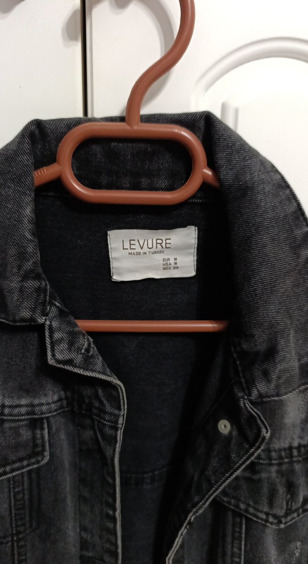 Siyah Düğmeli Uzun Kot Ceket - Görsel 3