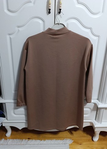 Bej Kadın Uzun Kollu Salaş Tunik - Görsel 5