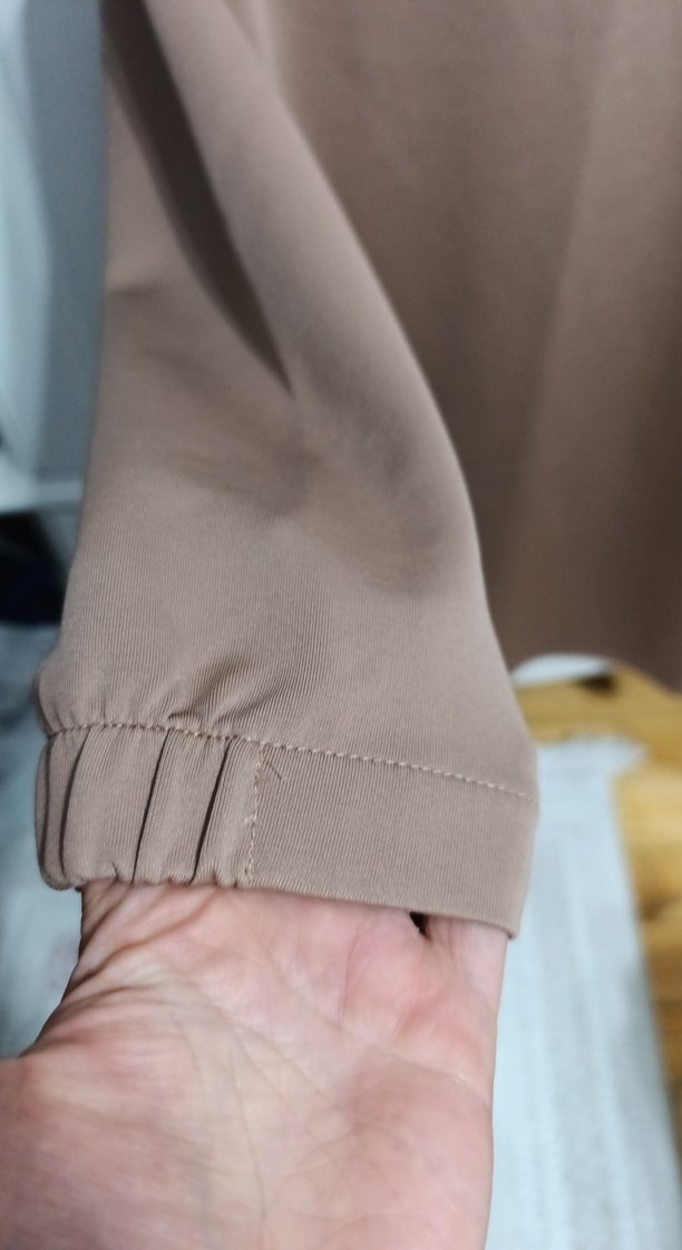 Bej Kadın Uzun Kollu Salaş Tunik - Görsel 3