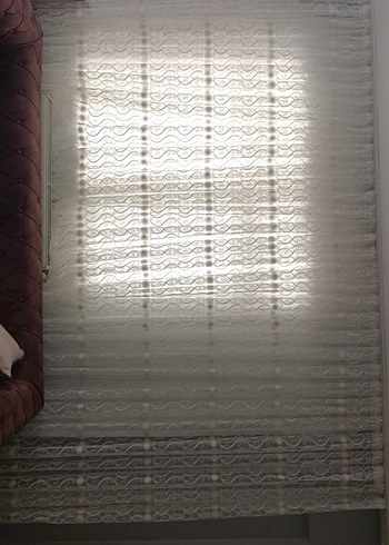 İşlemeli Beyaz Tül Perde - Görsel 3