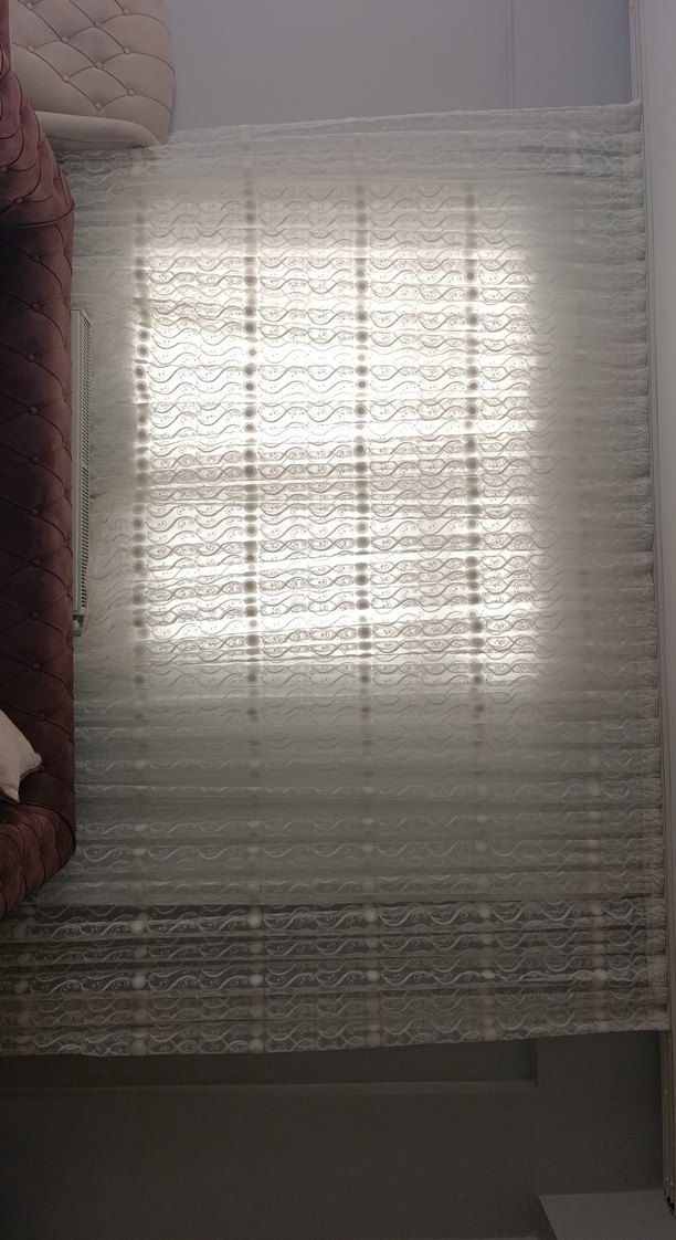 İşlemeli Beyaz Tül Perde - Görsel 3