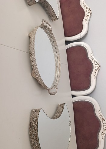 Bej Gri Dekoratif Aynalar Seti - Görsel 2