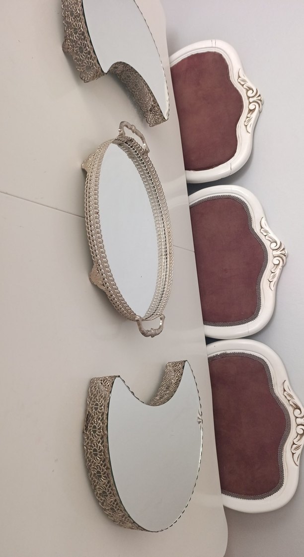 Bej Gri Dekoratif Aynalar Seti - Görsel 2