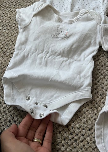 Bebek Kısa Kollu Pamuklu Body 4'lü Set - Görsel 3