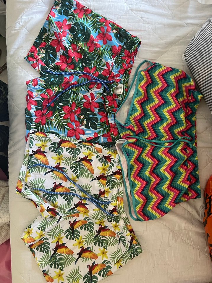 Renkli Desenli kadın şort Mayo 3lü - Görsel 3