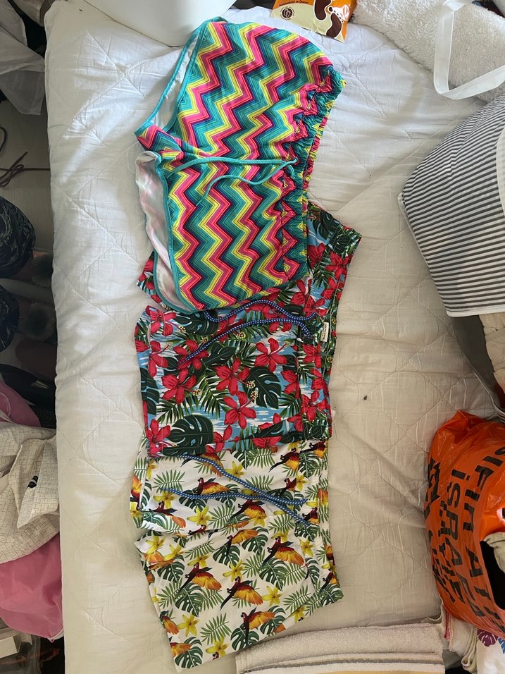 Renkli Desenli kadın şort Mayo 3lü - Görsel 2