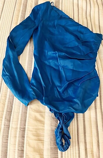 xs Beden mavi Renk Zara çıtçıtlı bluz