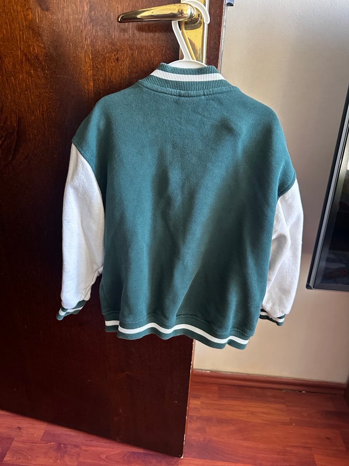 Zara marka Yeşil Düğmeli College ceket - Görsel 2