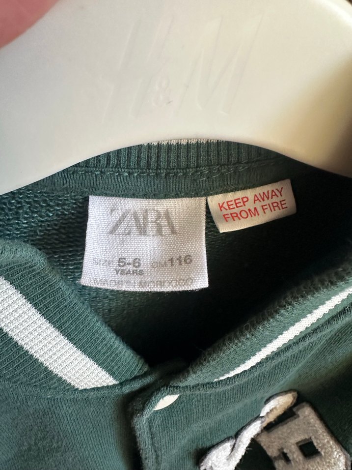 Zara marka Yeşil Düğmeli College ceket - Görsel 3