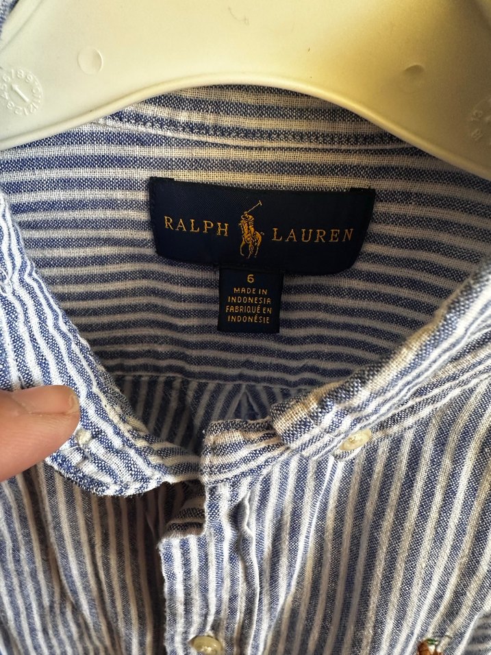 Polo Ralph Lauren Erkek Çocuk Çizgili Uzun Kollu Gömlek - Görsel 2