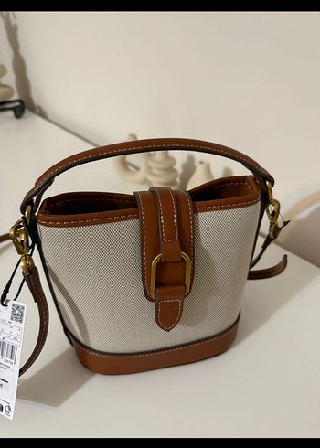 Bej Deri Tokalı Bohem Kadın Çanta - Görsel 2