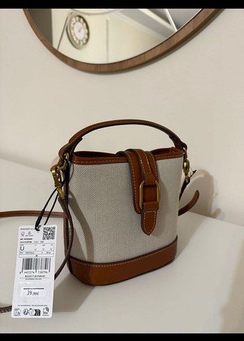 Bej Deri Tokalı Bohem Kadın Çanta - Görsel 3