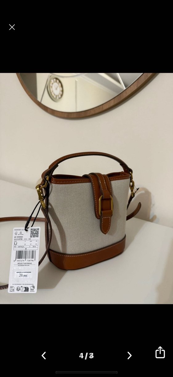 Bej Deri Tokalı Bohem Kadın Çanta - Görsel 3