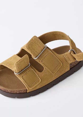 Bej Süet Erkek Çocuk Sandalet - Görsel 2