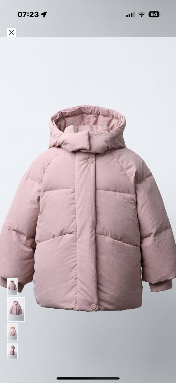 Kürklü Kapüşonlu Kız Mont kuş tüyü mont - Görsel 2