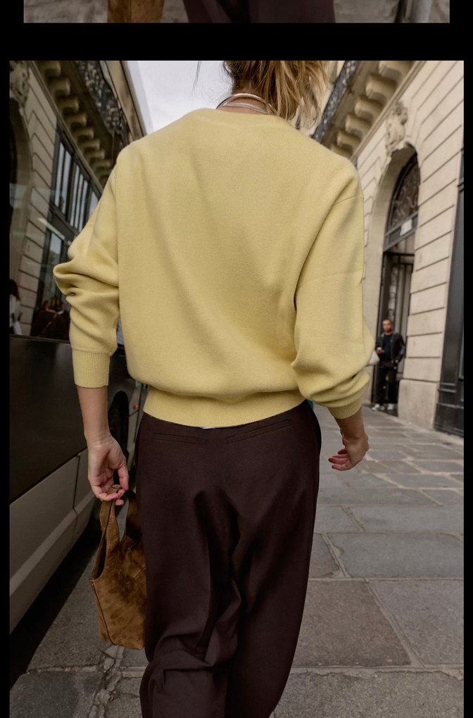 Sarı Fermuarlı Kadın Triko Sweatshirt - Görsel 2