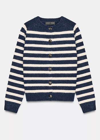 Çizgili Uzun Kollu Triko Kazak - Görsel 2