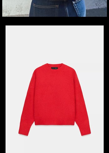 Kırmızı Kadın Triko Süet Kazak - Görsel 3