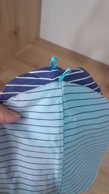 3-6 Ay, 17 cm Beden mavi Renk Bebek sapka