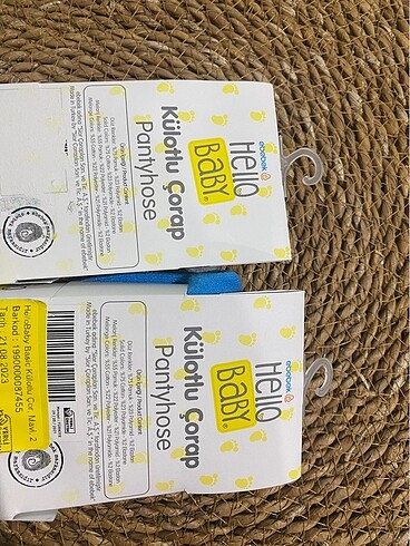 18-24 Ay Beden gri Renk Hello baby külotlu çorap