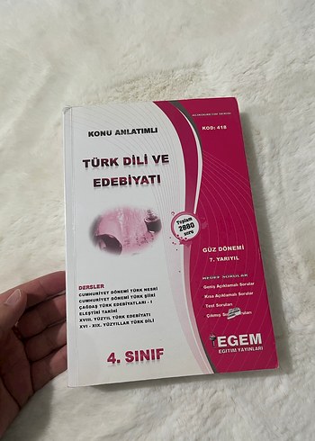 4. Sınıf Türk Dili ve Edebiyatı Konu Anlatımı Kitabı