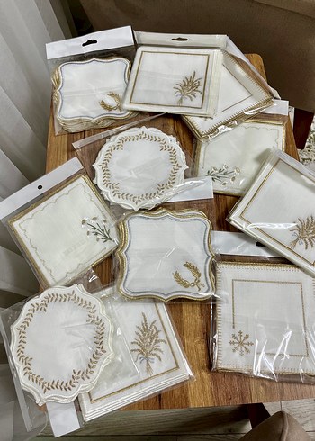 Bohem Tarzı Nakışlı Peçete Seti