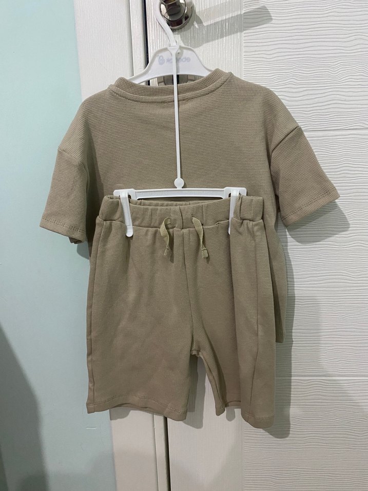 Bej Çocuk Tişört ve Şort Takımı - Görsel 3