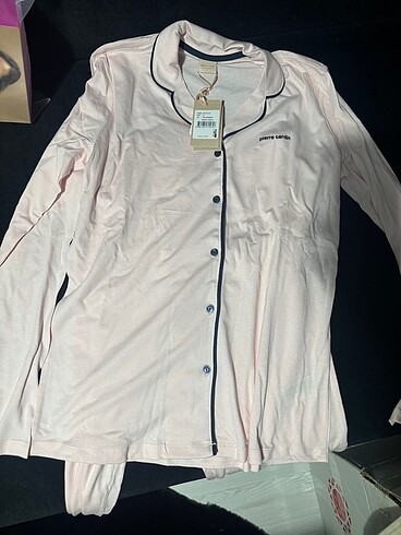 s Beden Pierre cardin pudra gömlek pijama takım