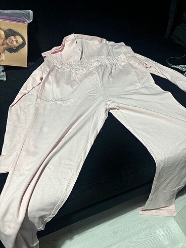 s Beden pembe Renk Pierre cardin pudra gömlek pijama takım