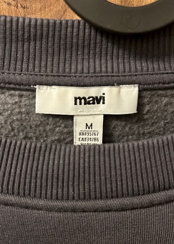 m Beden gri Renk Mavi Gri Kadın Sweatshirt Uzun Kollu
