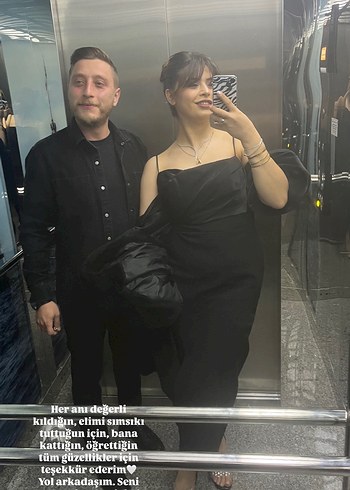 Siyah midi şık abiye - Görsel 3