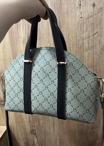 Bej Baskılı Deri Kadın Çanta - Görsel 5