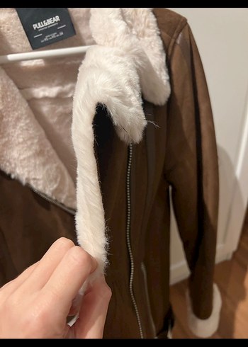 Kahverengi Süet Kürklü Kadın Ceket - Görsel 6