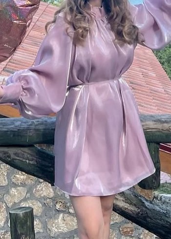 Manuka Abiye Pembe Kadın Elbise tunik - Görsel 2